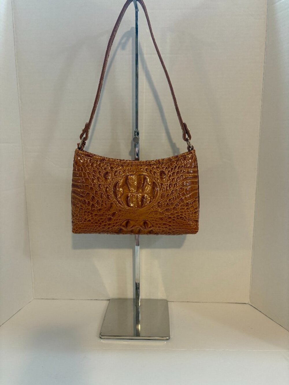 BRAHMIN Lorelei Cognac Like New Shoulder Satchel Purse Bag